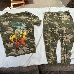 Wonder Nation Camouflage Dinosaur Pajama Set